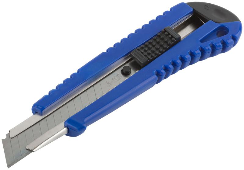 Нож технический пластиковый 18мм MOS 10195М