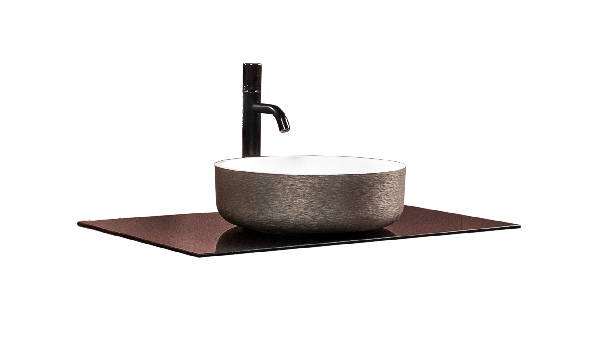 Столешница стекло 80см прямая BLACK