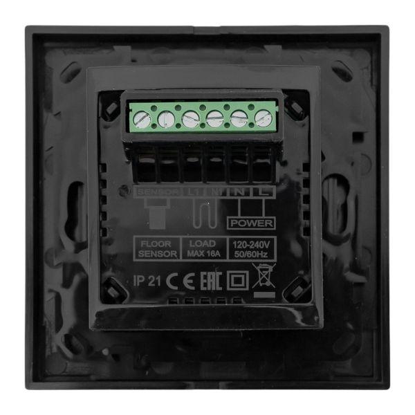 Термостат электронный 16А 230В для теплых полов черн. EKF ett-10b