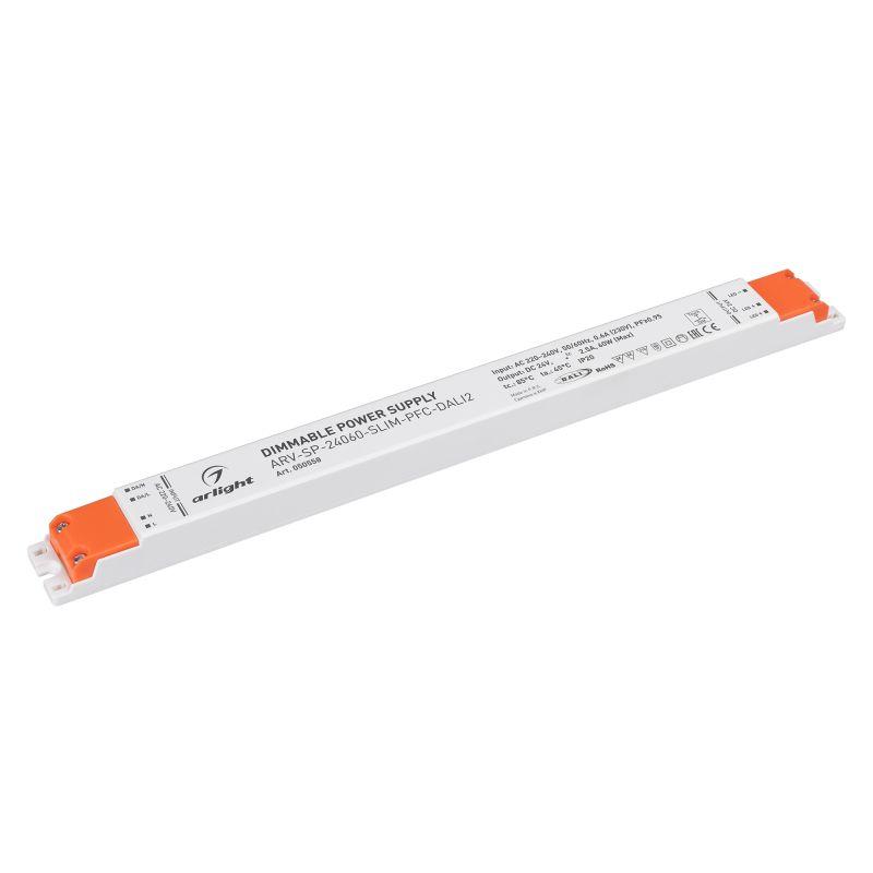 Блок питания ARV-SP-24060-SLIM-PFC-DALI2 (24В 2.5А 60Вт) IP20 пластик Arlight 050558
