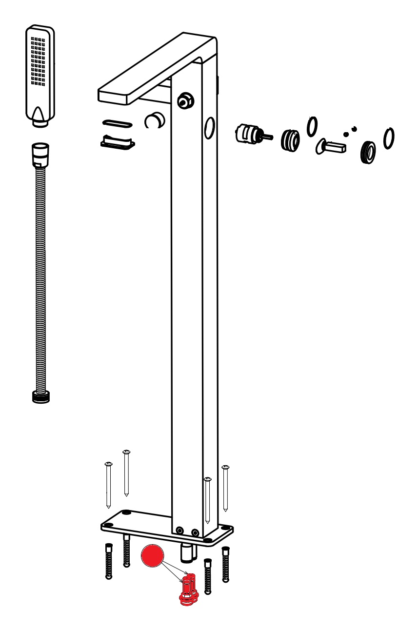 Lounge Комплект соединительный штуцер для напольного смесителя (2 шт.)