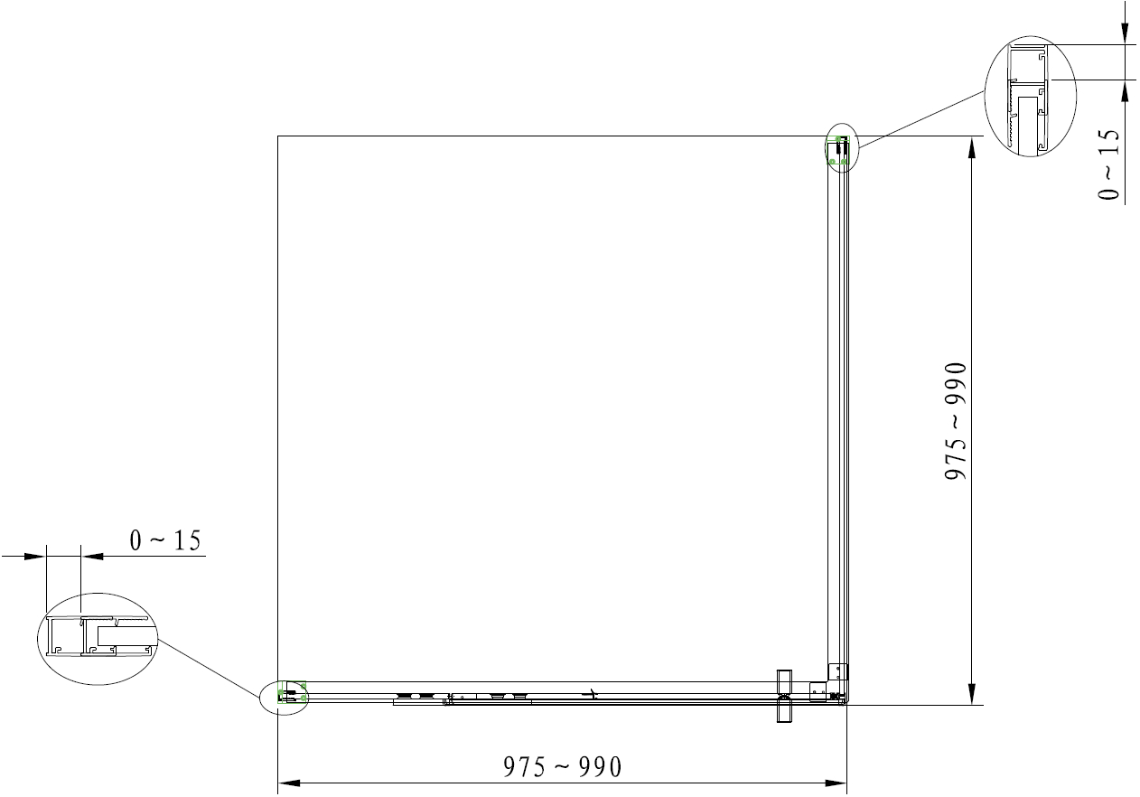 Душевой уголок Aquanet Ideal AE-AXC10MZ-S-С 1000x1000, прозрачное стекло