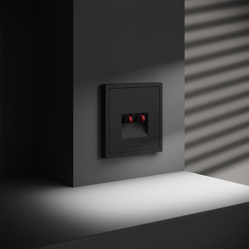 Розетка акустическая 4-м СП S70 механизм черн. матов. Voltum VLS060308