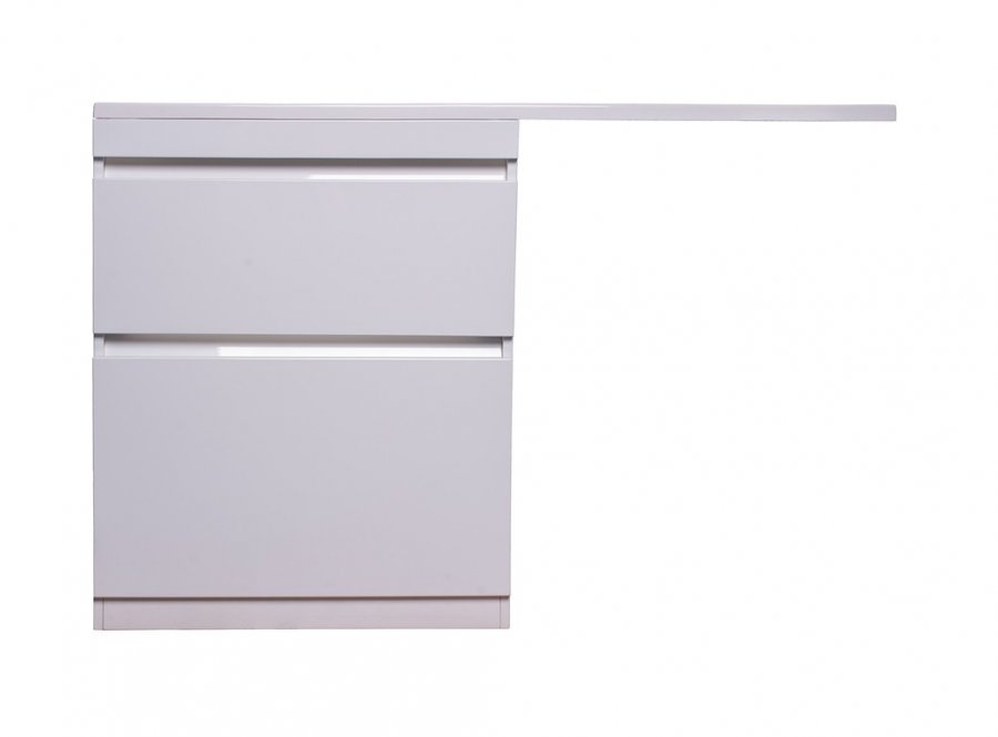 Тумба напольная "Даллас 130", Люкс белая, PLUS