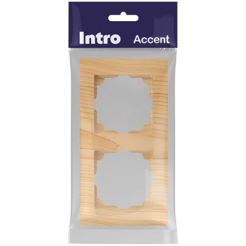 Рамка 2-м СП Accent 6-502-11 сосна Intro Б0063729