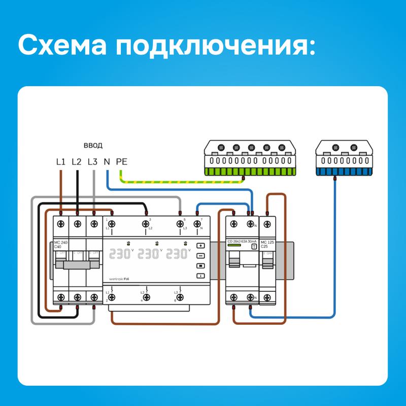 Переключатель фаз FS6-63 Welrok 4660251141417