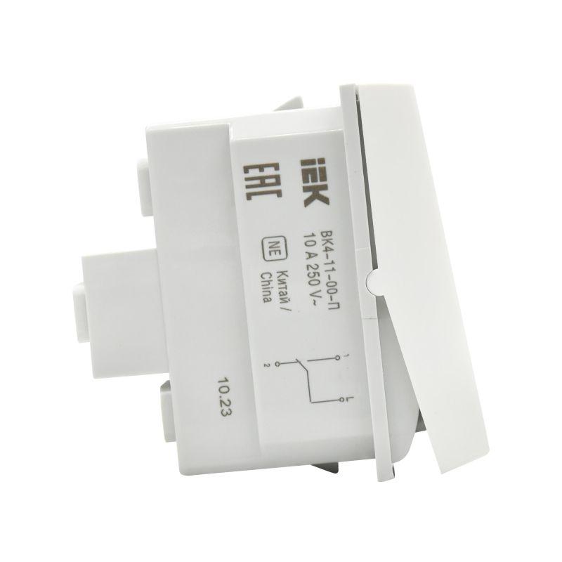 Выключатель проходной 1-кл. 1мод. ВК4-11-00-П бел. PRIMER IEK PR-KK40D-VPO-2-1-K01