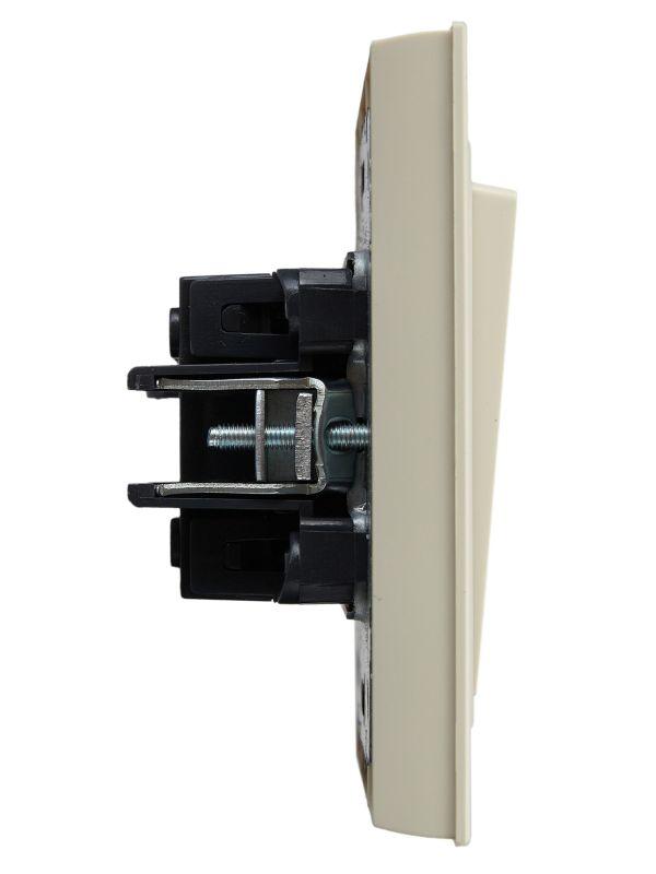 Выключатель 2-кл. СП BRITE ВСР10-2-0-БрКр 10А в сборе беж. IEK BR-V20-0-10-K10-F