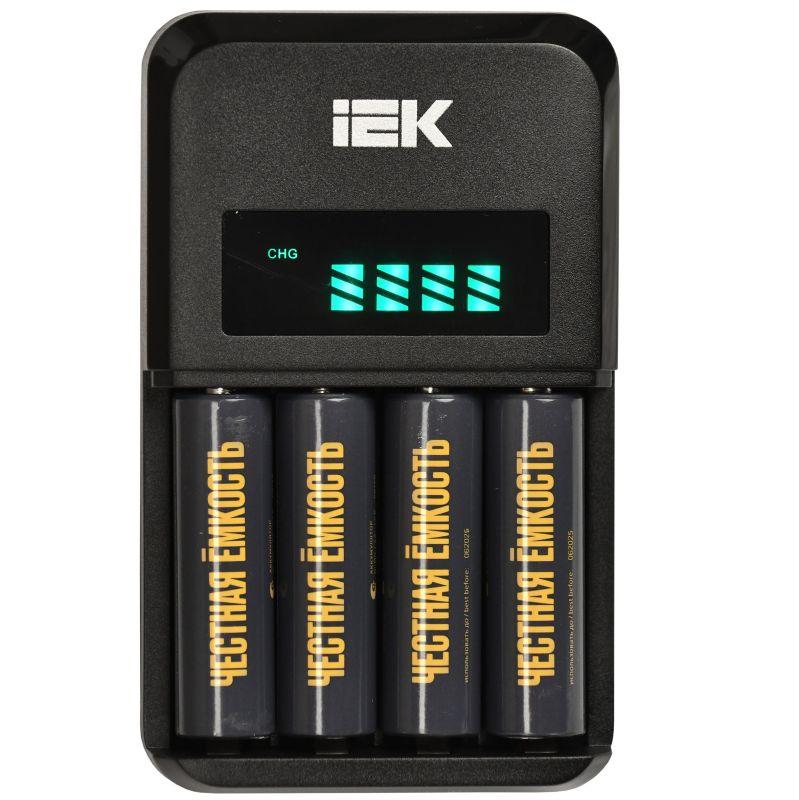 Устройство зарядное автоматическое NiMH/CD 1-4 AA/AAA 1800мА LCD IEK ABC11-4-4-ACO-A-180-LCD