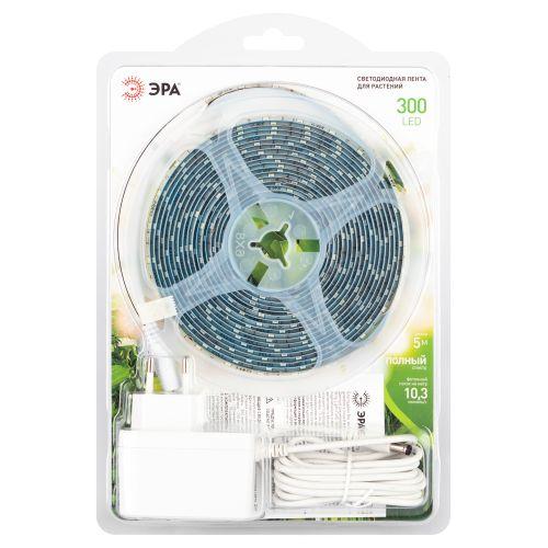 Лента светодиодная FITO-Strip Light-Rа90-300LED-5m-12V-IP65 5м IP65 для растений полноспектральная с адаптером 12В Эра Б0064591