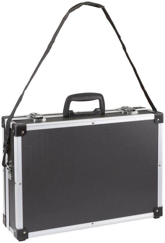 Ящик для инструмента пластик. усиленный алюминием 430х310х130мм черн. FIT 65633