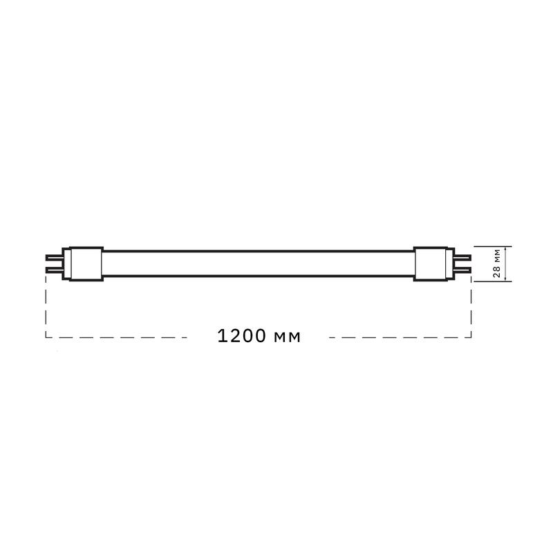 Лампа светодиодная PLED T8-1200GL 30Вт T8 матовая 4000К G13 FROST JazzWay 5066052