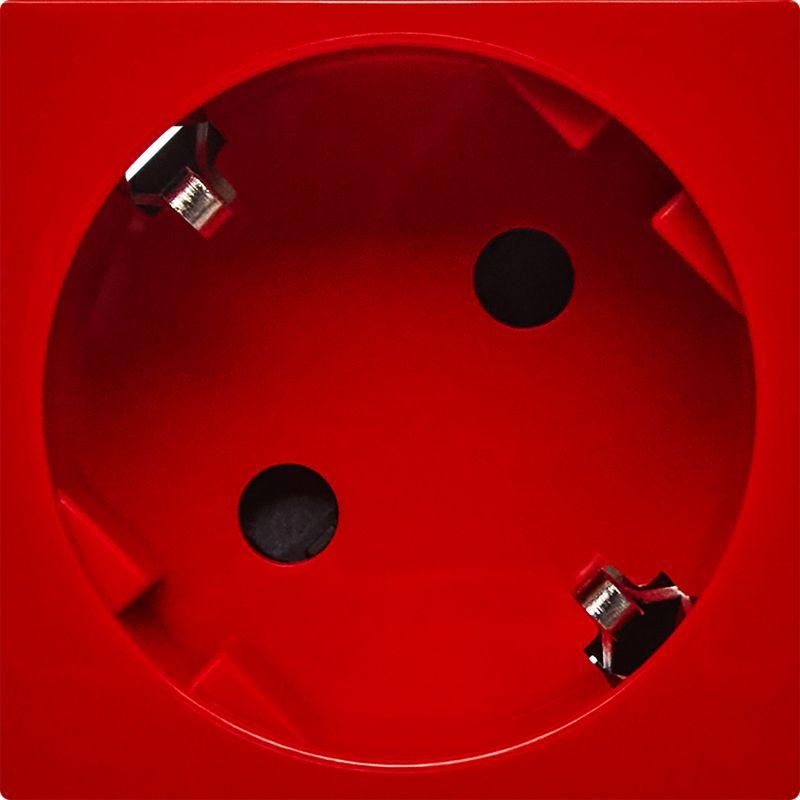 Розетка 2мод. 16А 250В 45град. с заземл. защ. шторки безвинт. зажимы красн. ИЭК Leg 4525059