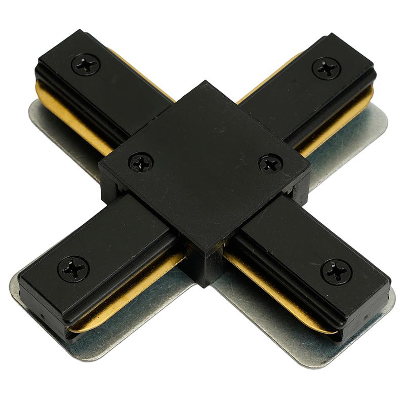 Коннектор Х-образный для шинопровода черн. LD1018 для CAB1007 FERON 51894