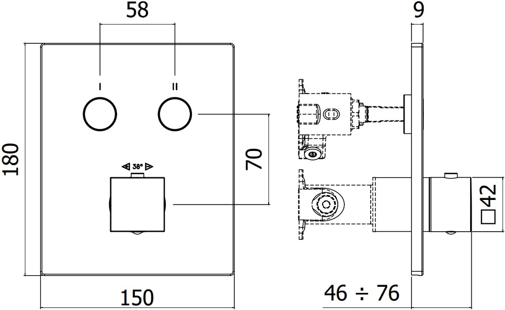 Смеситель для душа Paffoni Compact Box CPT518BO