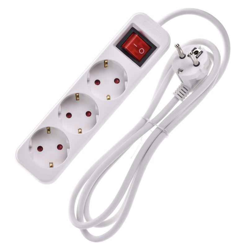 Удлинитель 3х1.5м 10А У03 ПВС 3х1 бел. UMA IEK UM-YP10-16-03-01-Z-K01