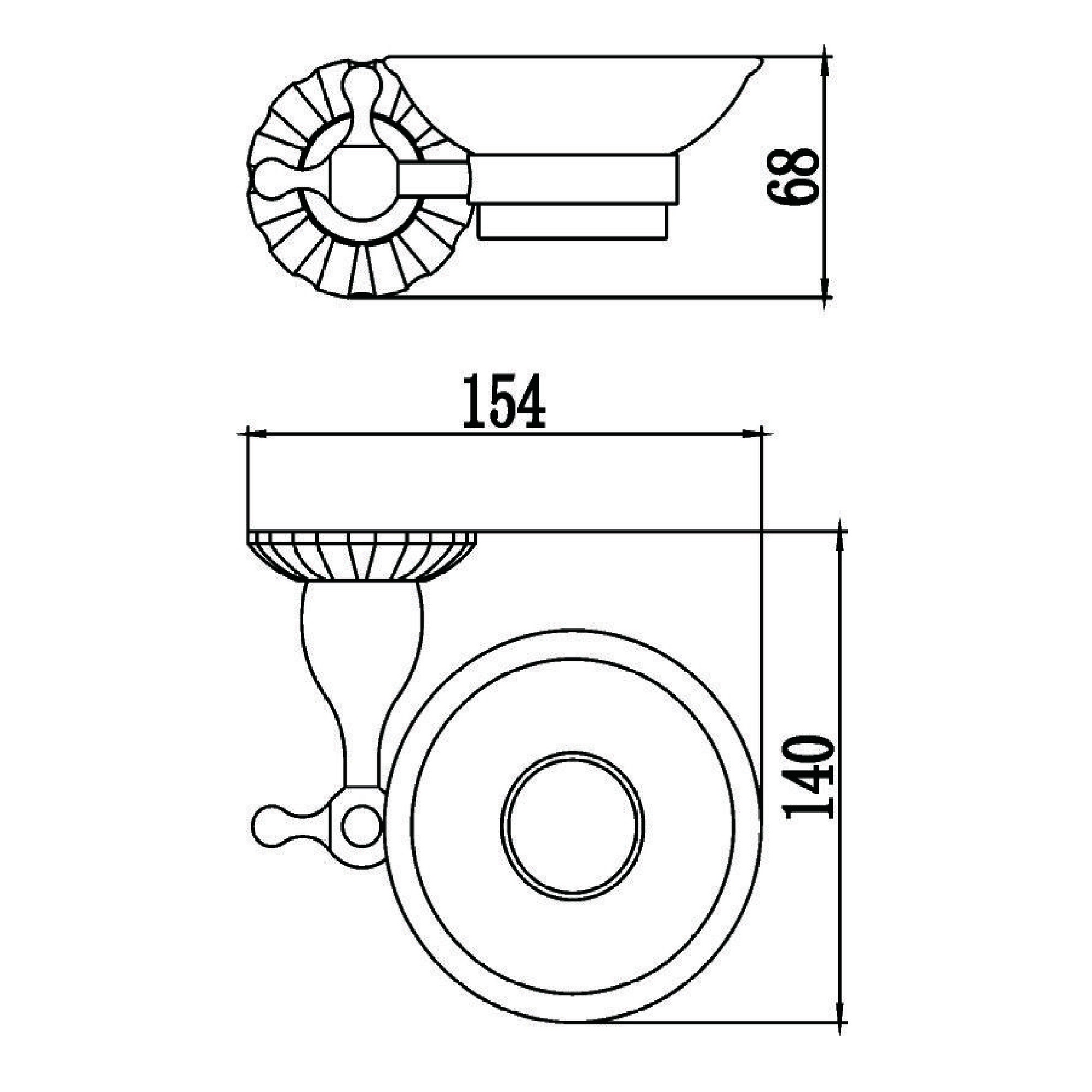 Мыльница Savol S-08959C, бронза