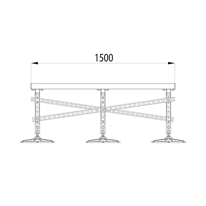 Конструкция опорная для установки оборудования TECHNORAPTOR FOOT 1500х1500 тип 3 HD КМ TR0233