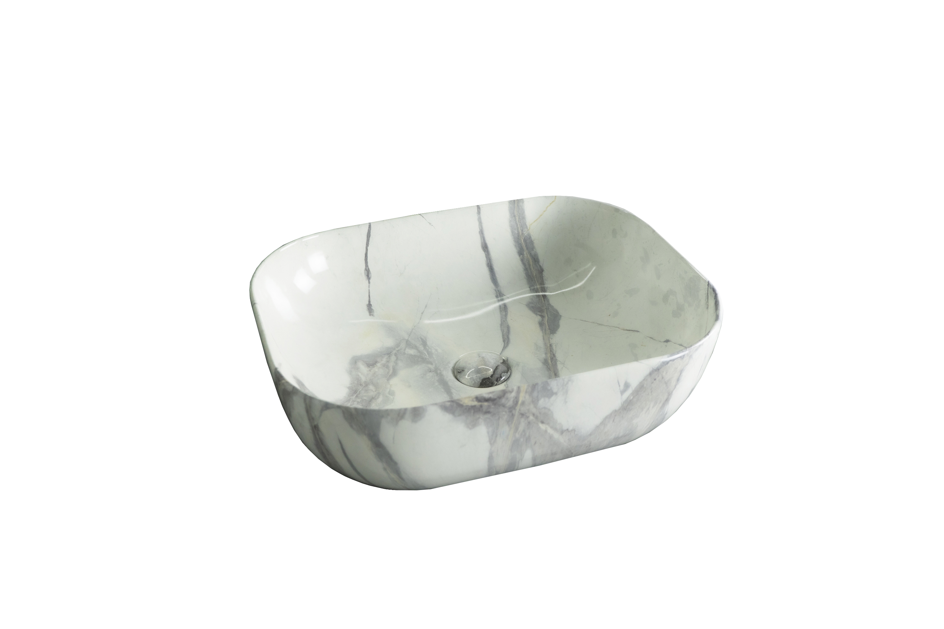 Раковина Gid K397G125 54402 накладная под камень глянцевая 50x40x14