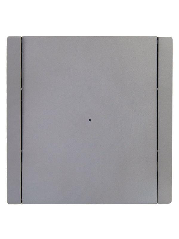 Выключатель проходной 1-кл. СП FORTE&PIANO 10А FP504 с индикацией сталь IEK FP-V12-1-10-1-K46