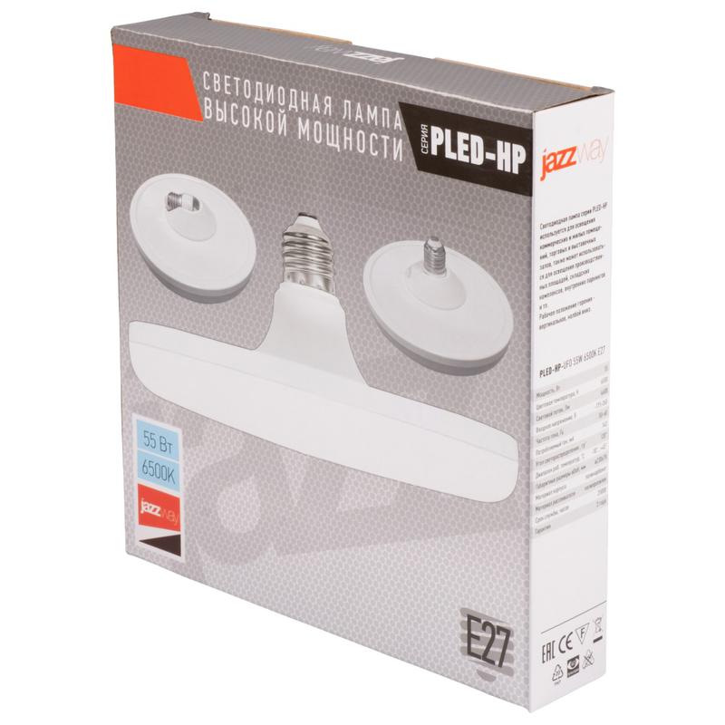 Лампа светодиодная PLED-HP-UFO 55Вт 6500К E27 D230х78мм высокой мощности Pro JazzWay 5065994