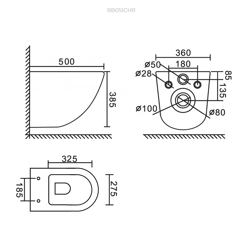Комплект 4 в 1 Унитаз подвесной BelBagno AMANDA BB051CHR с сиденьем BB051SC + Система инсталляции для унитазов BelBagno BB002-80 с кнопкой смыва BB014-SR-BIANCO