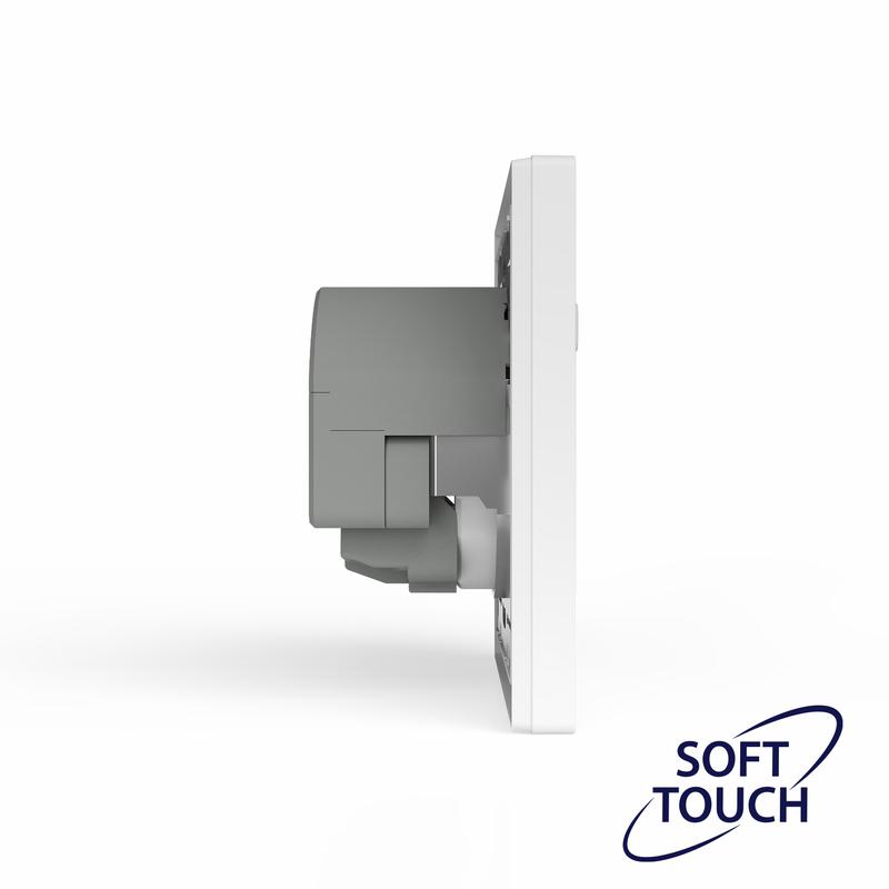 Розетка 1-м СП Pixel IP20 с заземл. с 2-мя заряд. устр. USB тип A+C механизм айс TOKOV ELECTRIC TKE-PX-R1U2AC-C34