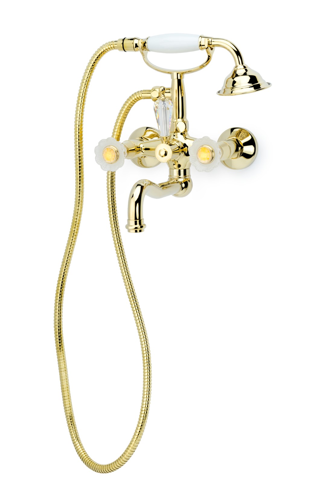 Смеситель для ванны(душевой комплект), Camelia золото