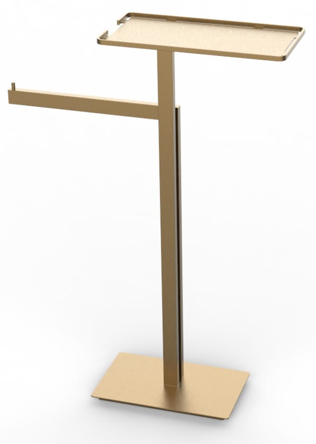 Стойка напольная с полкой и полотенцедержателем Matt Gold