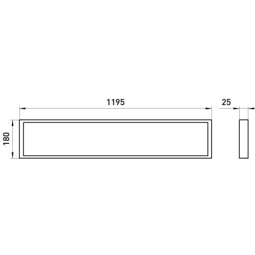Светильник светодиодный SPO-17-9-6K-40 40Вт 6500К 3600Лм <1% IP40 180х1195х25 с равномерной засветкой матовый Эра Б0061340