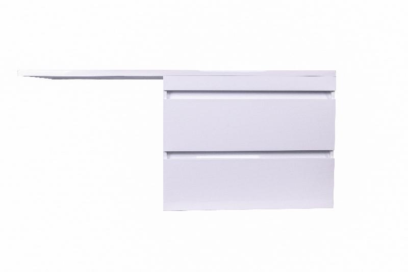 Тумба подвесная "Даллас 140", Люкс белая, PLUS, ЭМАЛЬ