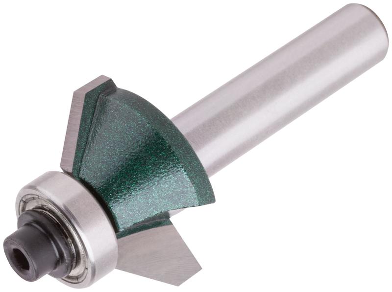 Фреза кромочная конусная с нижним подшипником DхHхL=25х10х54.3мм FIT 3607-081025