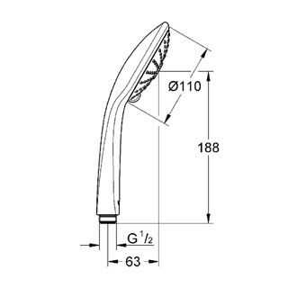 Душевая лейка Grohe Euphoria 110 Massage 27221000