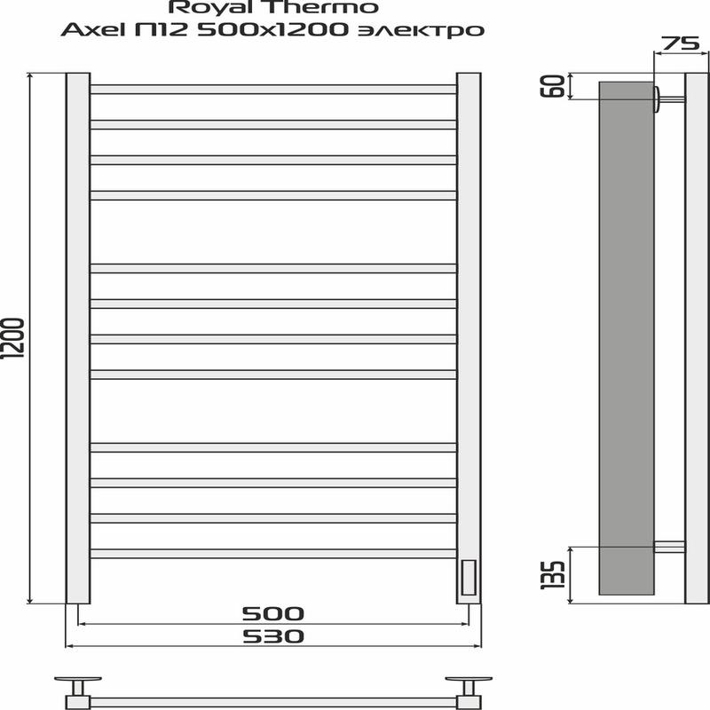 Полотенцесушитель Axel П6 500х800 Royal Thermo НС-1433981