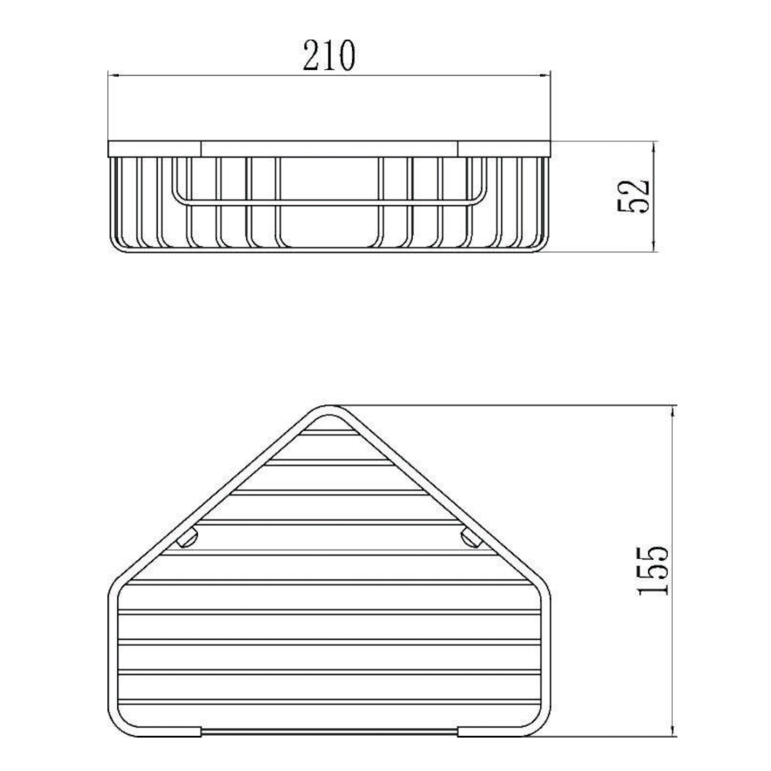 Полка угловая Savol S-002832-1, хром