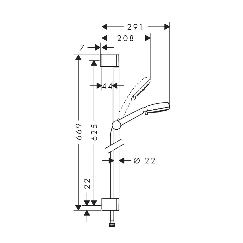 Душевой гарнитур Hansgrohe Croma Select S Vario EcoSmart 26573400