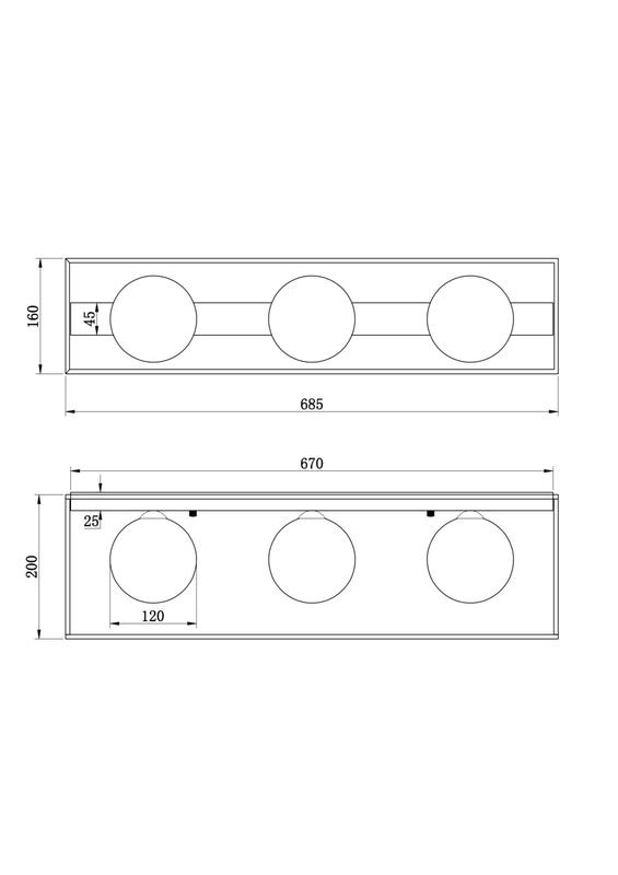 Светильник Trinity 25Вт G9х3 IP20 потолочн. Freya FR5113CL-03G