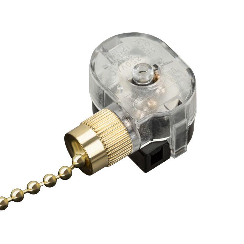 Выключатель для настенного свет. с цепочкой 270мм зол. Rexant 32-0102