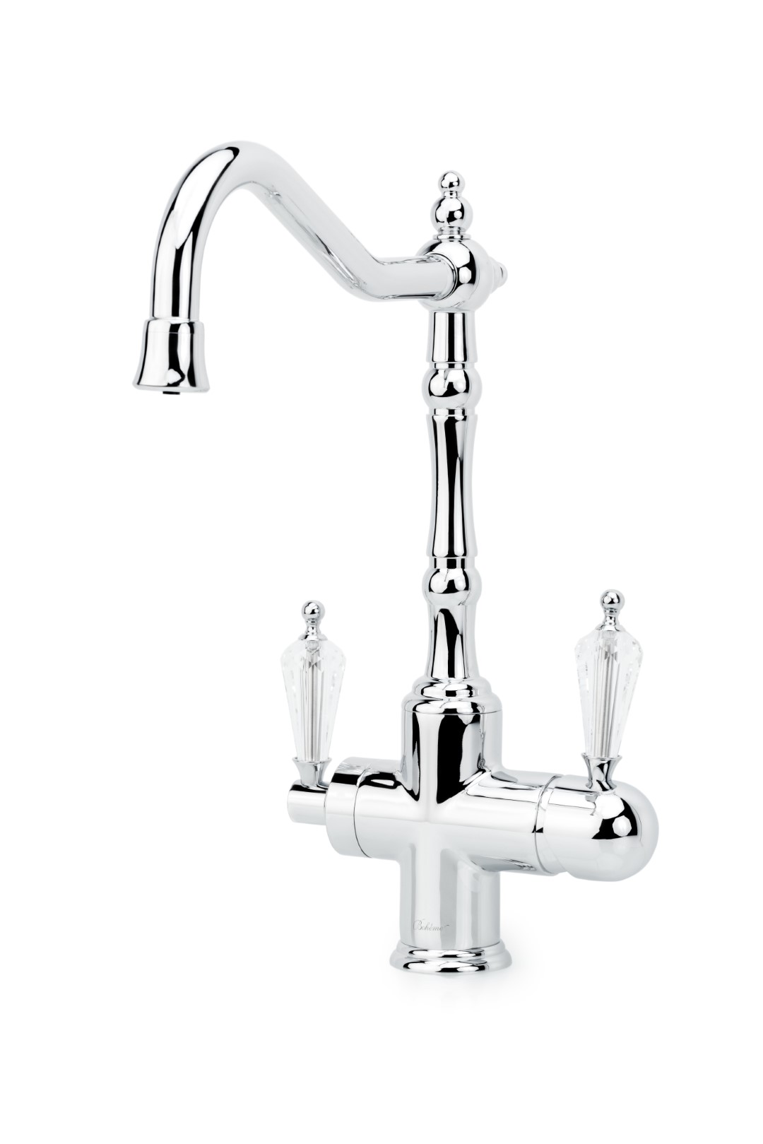Смеситель для кухни с краном TRADIZIONALE CHROMO с кристаллом SW