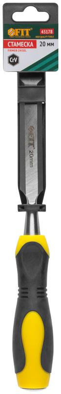 Стамеска профи CrV двухцветная прорезиненная ручка 20мм FIT 43178