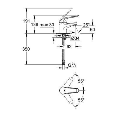 Смеситель Grohe Euroeco 32881000 для раковины