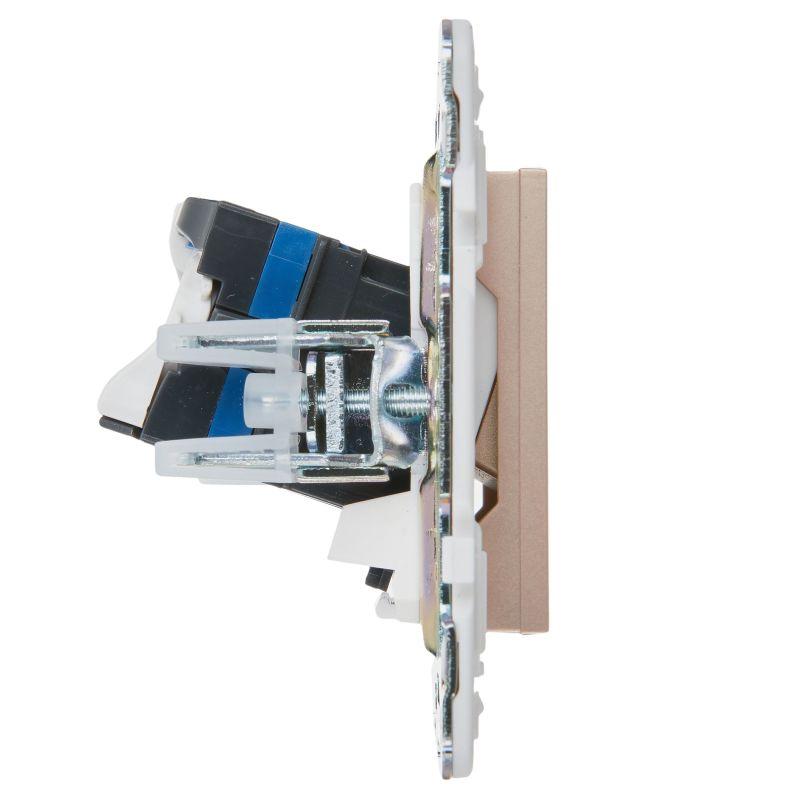 Розетка компьютерная двойн. RJ45 кат.6 SKANDY SK-K04Sa песочн. IEK SK-K20-2-K98