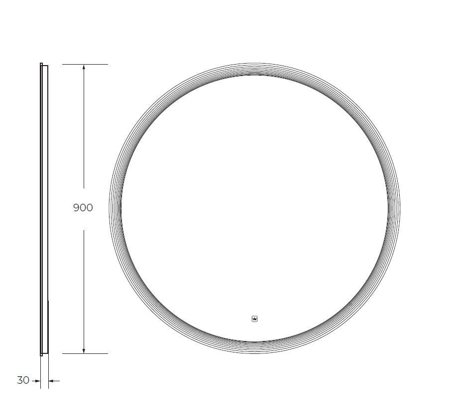 Зеркало Cezares CZR-SPC-ECO-900-LED-TCH