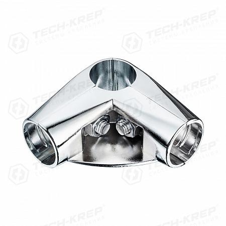 Соединитель 3-х труб угловой с площадкой для полки хром (уп.1шт) Tech-Krep/Zitar 127445
