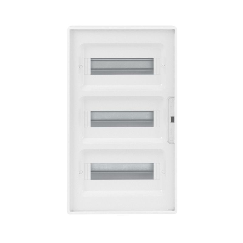 Щиток настенный 36мод. FRAME с прозр. дверцей с 4 шинами PEN (2шт на 8 отверст. и 2шт на 10 отверст.) бел. DKC F36W1WT