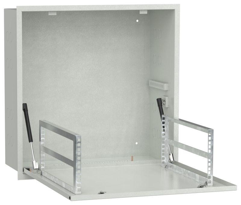 Шкаф встраиваемый потол. 4U 600х600мм дверь метал. Сер. LINEA R ITK LR35-4U66-MF