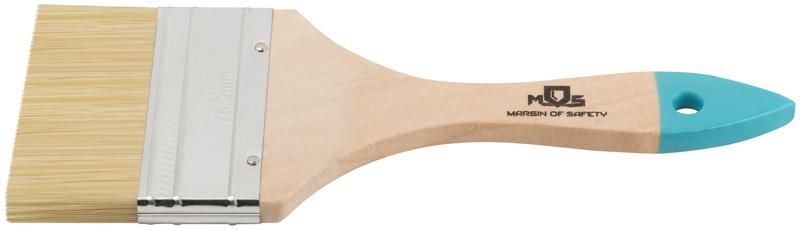 Кисть флейцевая натур. светлая щетина деревянная ручка 3дюйм (75мм) MOS 00707М