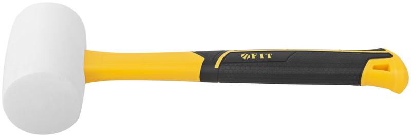 Киянка 60мм 450г фибергласовая ручка резинов. бел. FIT 45518