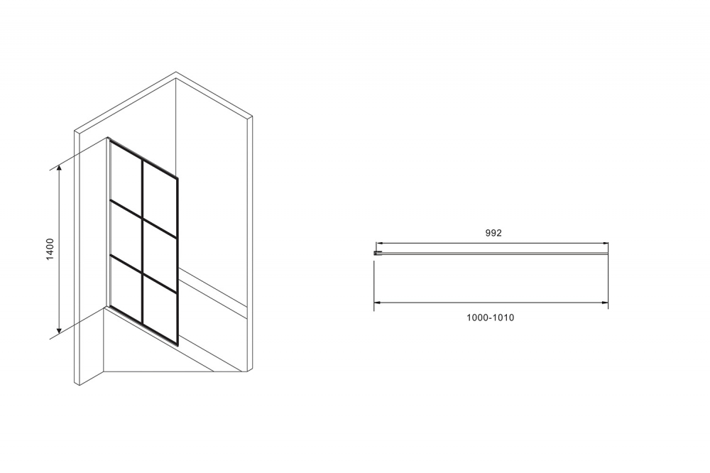Шторка на ванну ABBER Immer Offen AG72100B