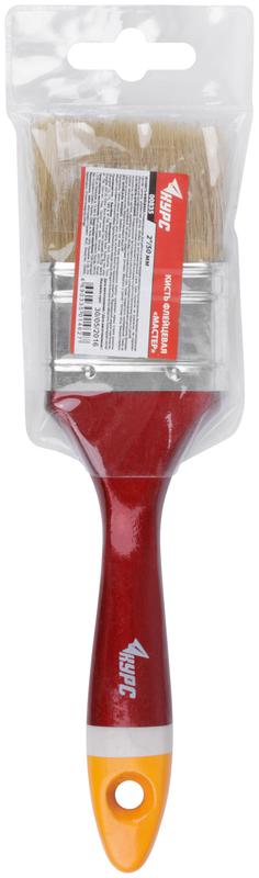 Кисть флейцевая "Мастер" 2дюйм (50мм) натур. щетина деревянная ручка КУРС 00835